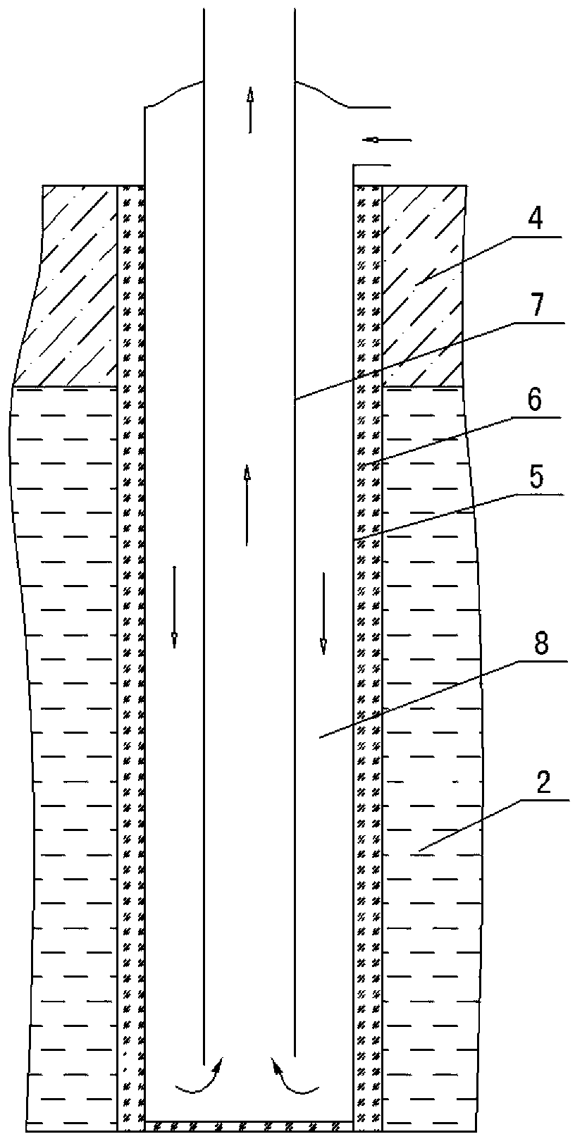 Ground source heat pump efficient heat exchanger and construction method thereof