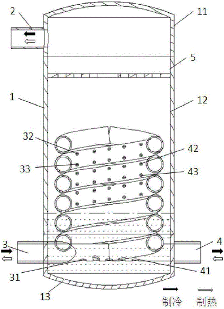 Air-supplying enthalpy-adding heat pump air conditioning system capable of promoting heat exchange performance of heat exchangers