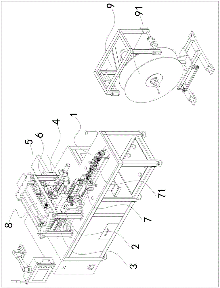 Pipe end cutting integrated machine