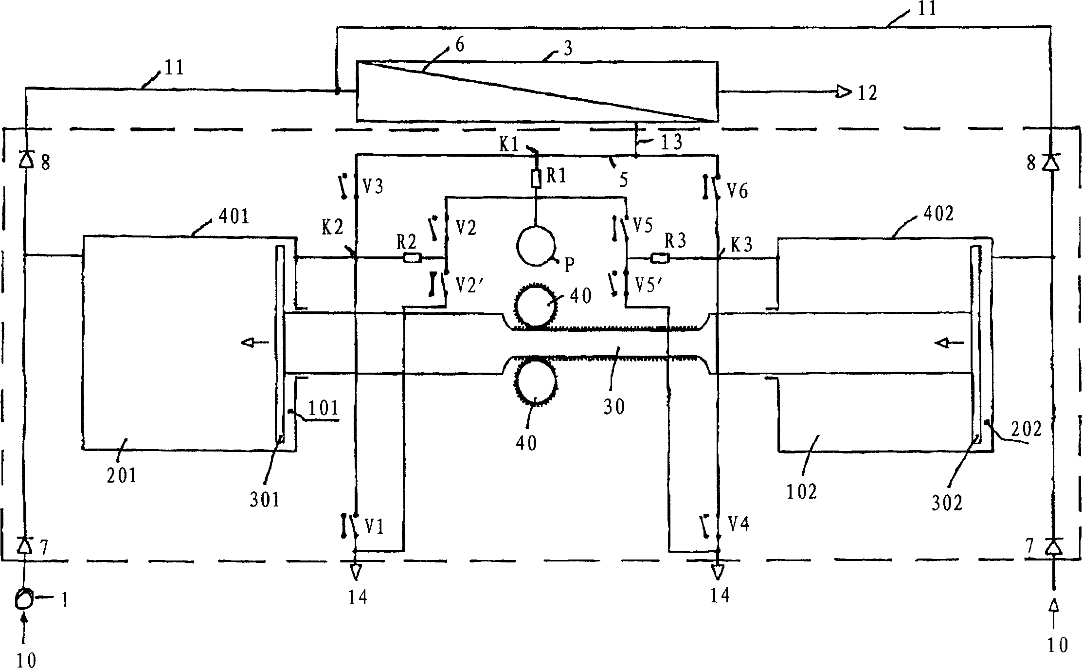 Method and device for desalting water