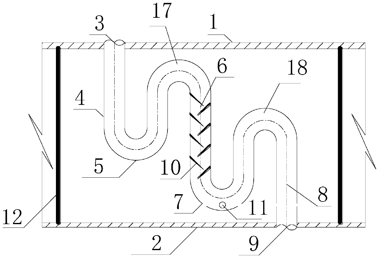 'Double-S-shaped' drainage salt-control pipeline integrated isolation mat and method for saline-alkali land