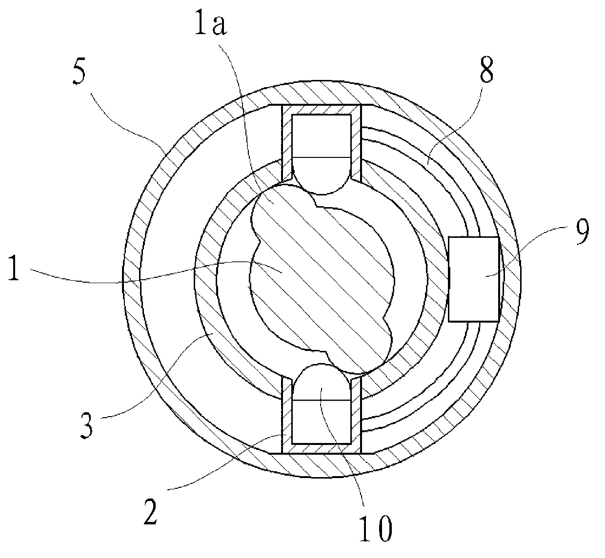 Radial locking type over-load protection shaft