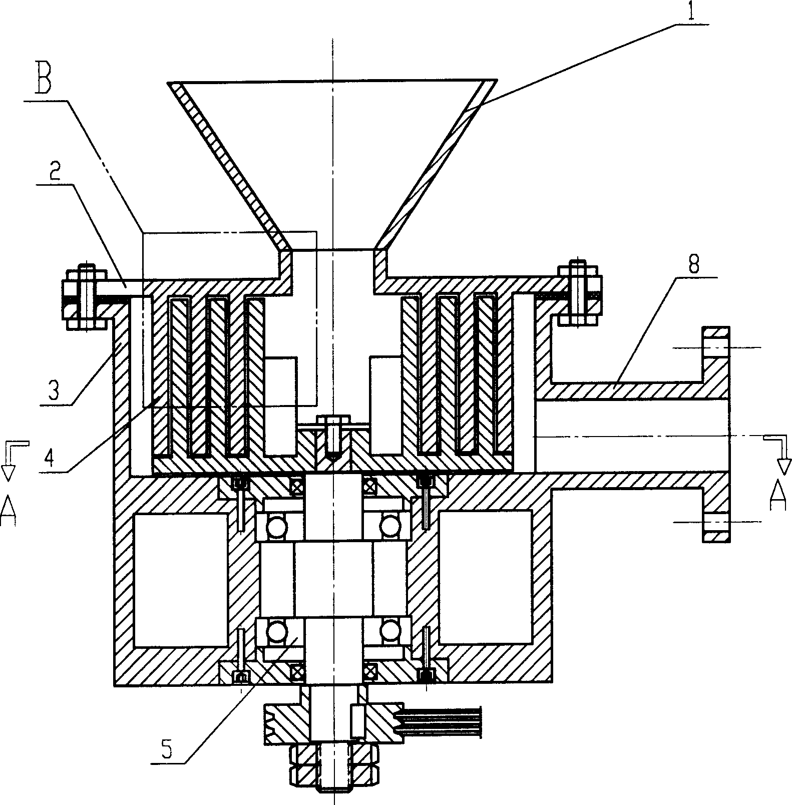 Fluid continuous mixing device