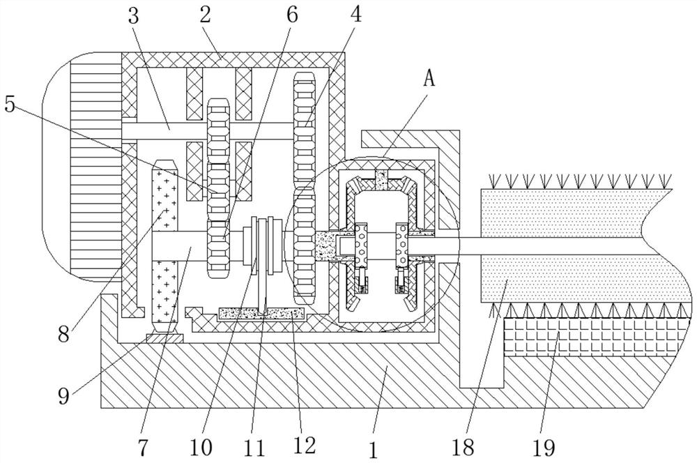 Dust removal device for solar power generation based on gear transmission principle