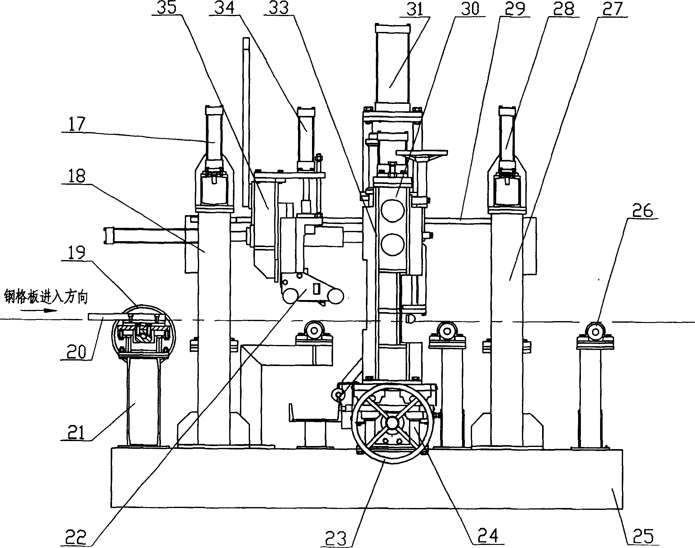 Steel checkerboard pressure welding machine