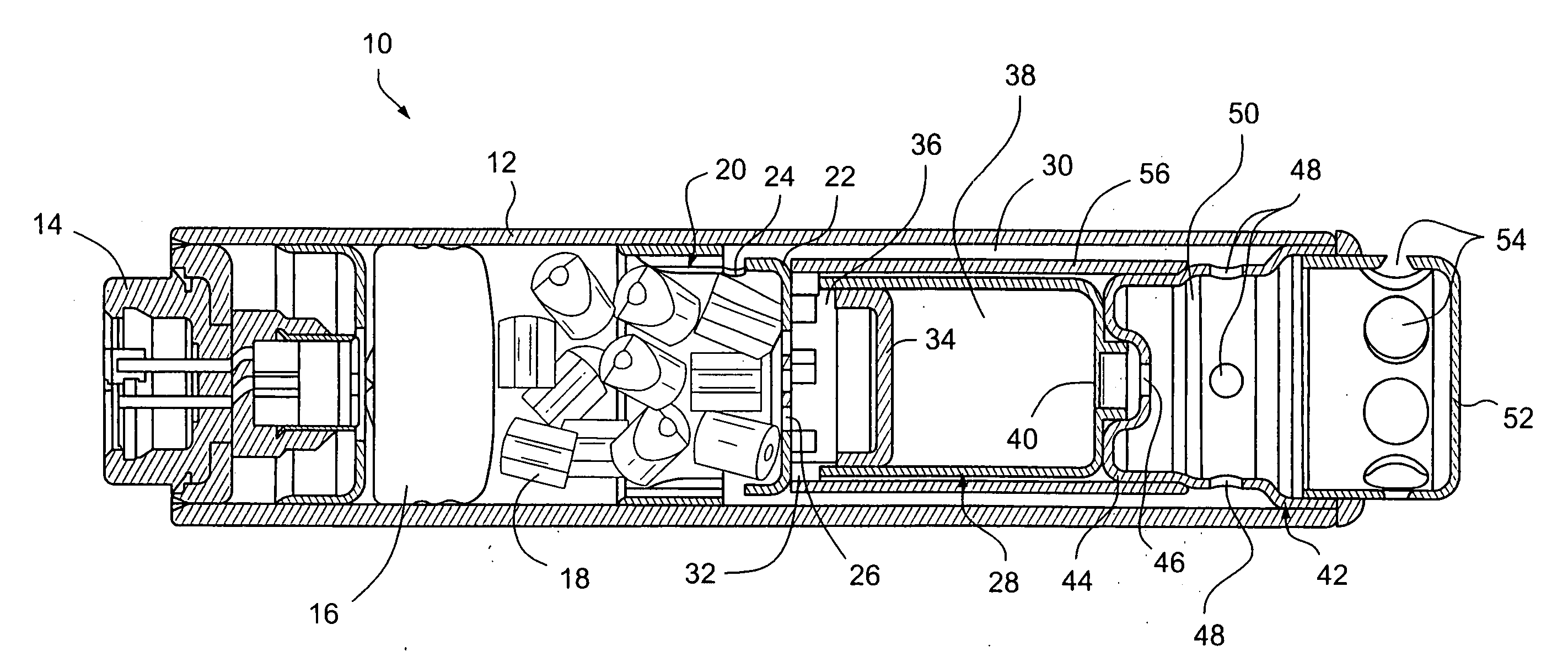 Solid propellant/liquid type hybrid gas generator