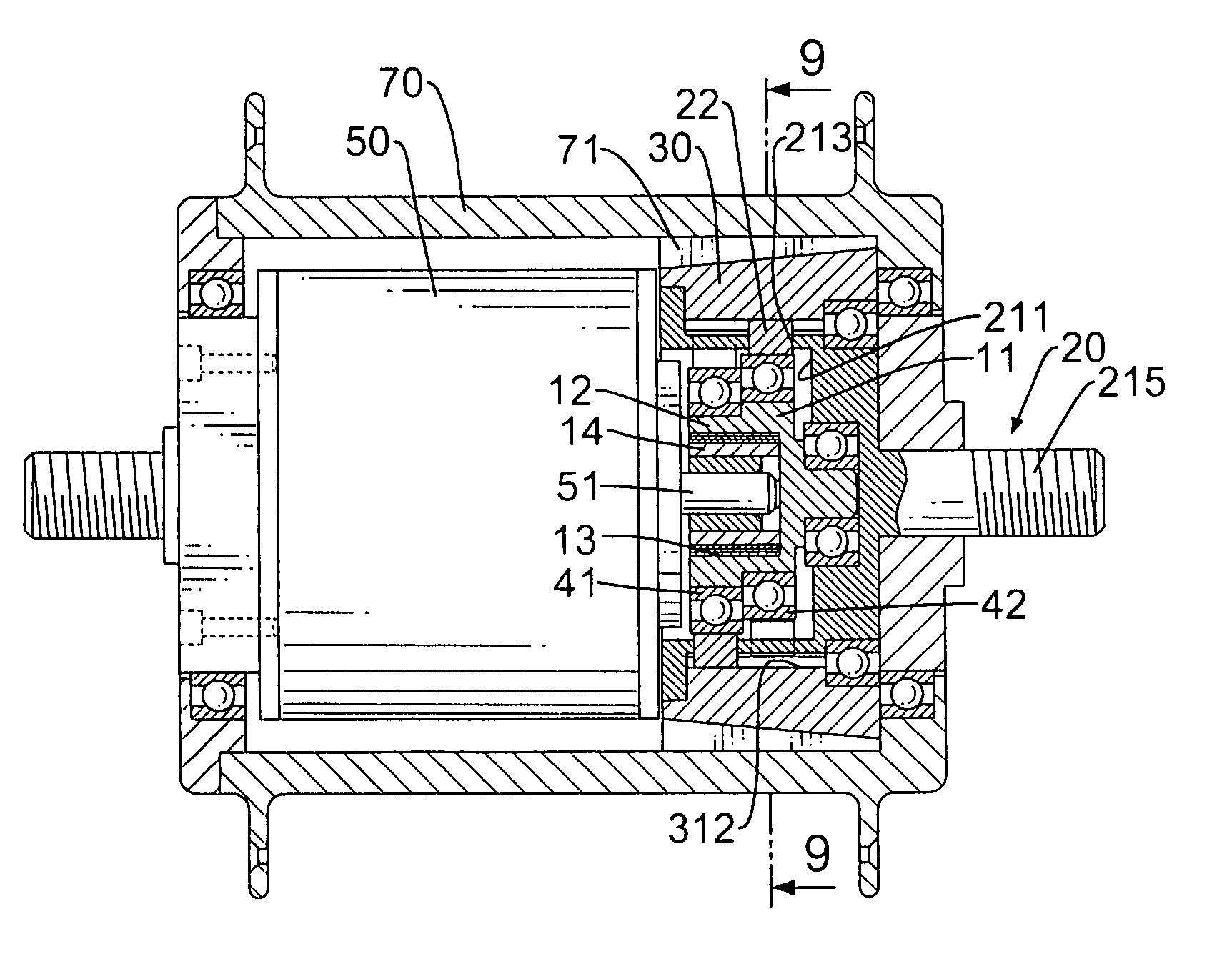 Hypocycloid reducing apparatus