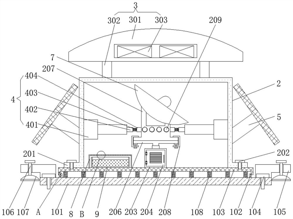 Vehicle-mounted video navigation antenna with damping function