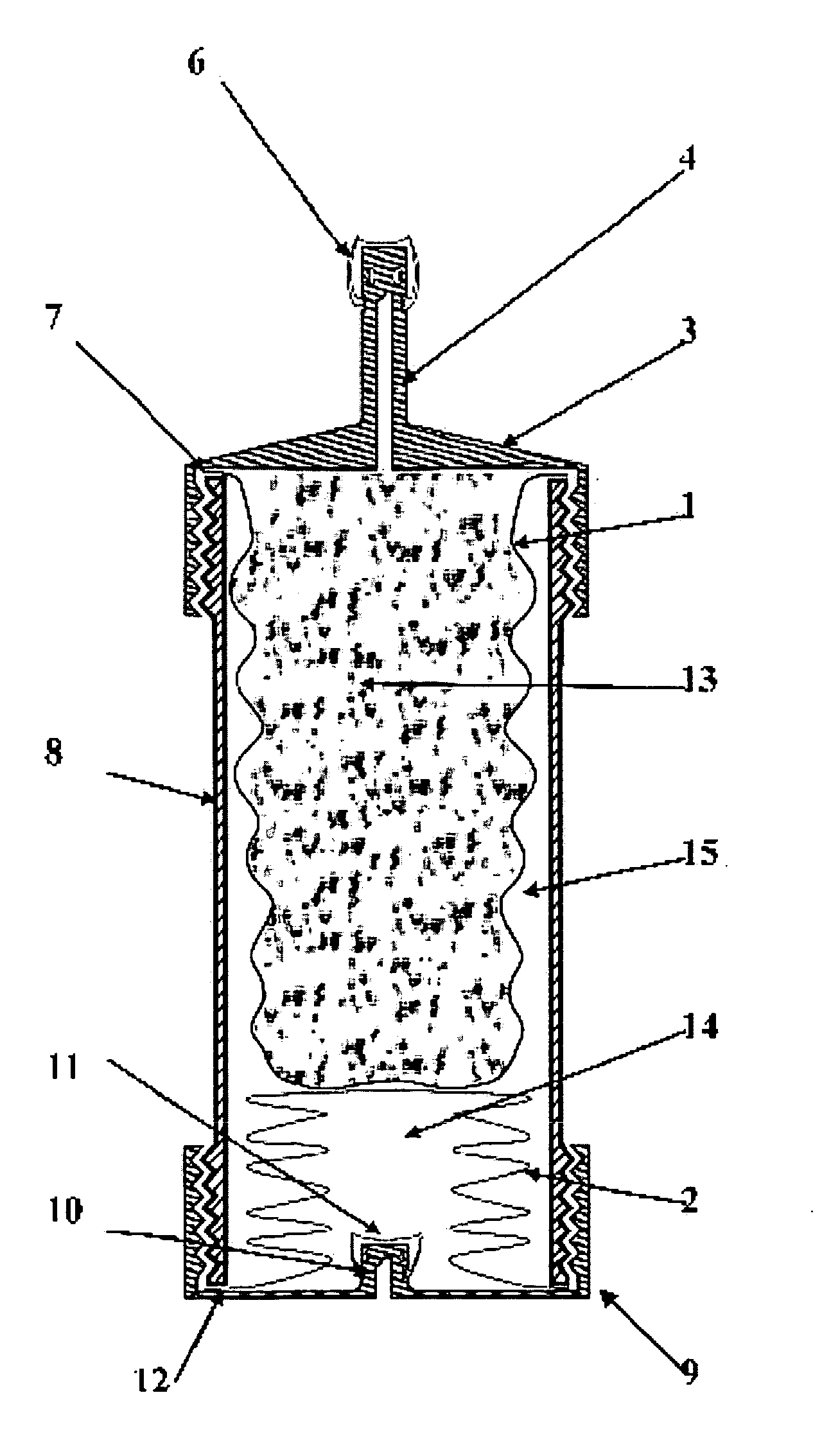 Squeezable partition bottle and bag assembly