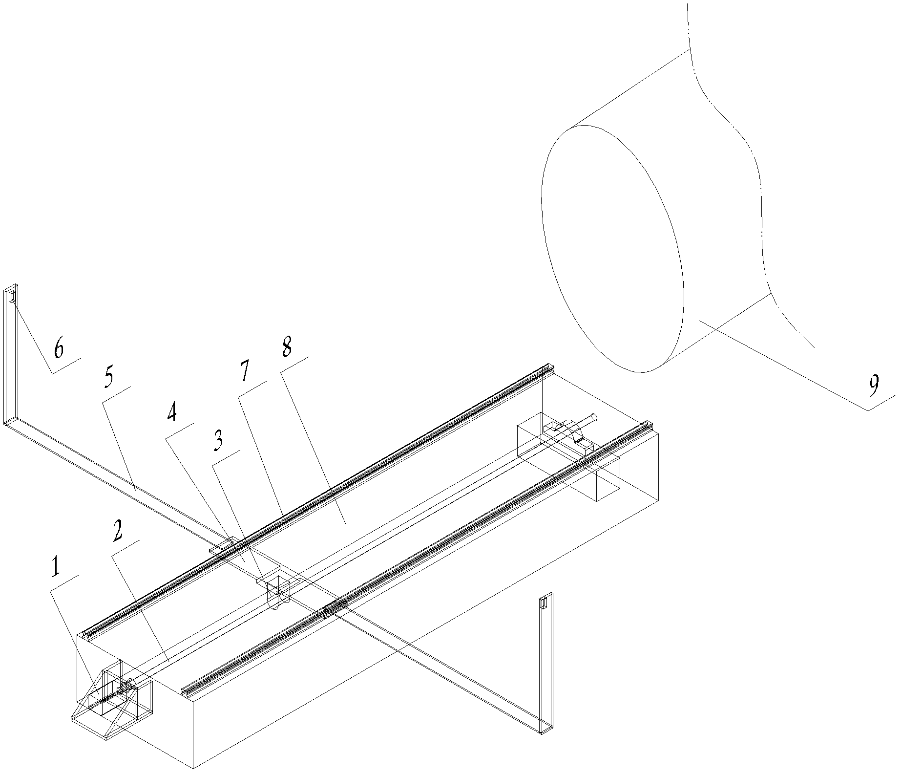 Pipe material length automatic measurement devices and measurement method thereof