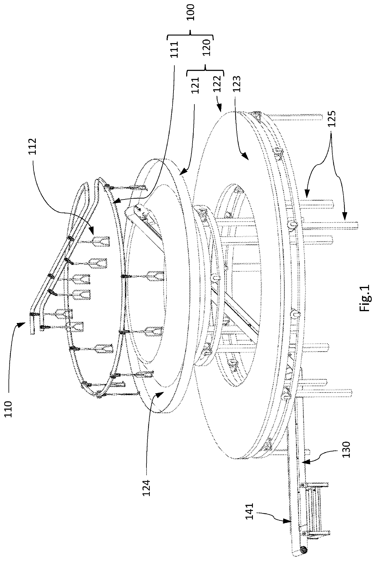 Method for hanging poultry or parts thereof on an overhead conveyor, a system and an apparatus