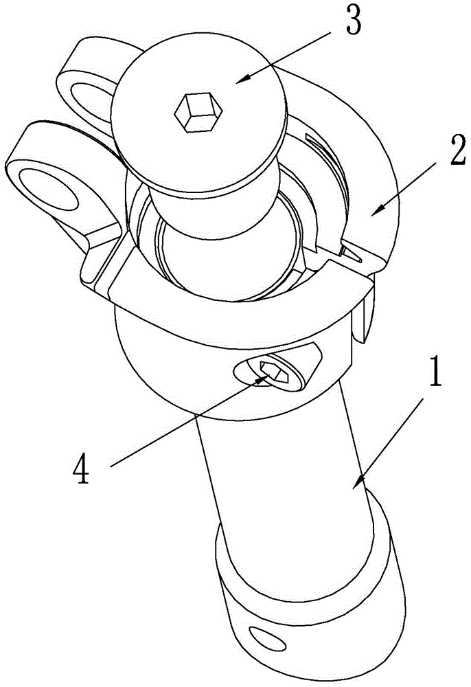 A fixed connection device for a folding bicycle standpipe and a joint