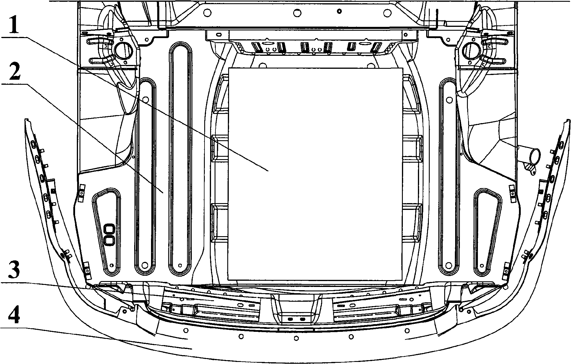 Automobile trunk convenient to disassemble and assemble a high-voltage battery