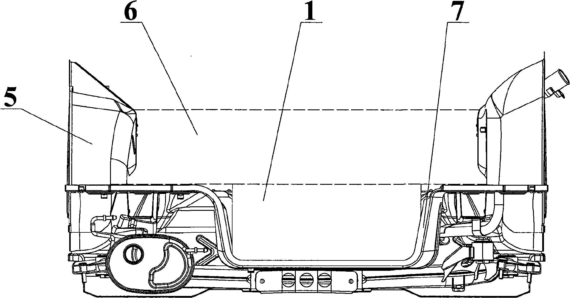 Automobile trunk convenient to disassemble and assemble a high-voltage battery