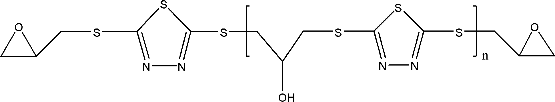 Sulphur-containing optical epoxy resin and preparation method thereof