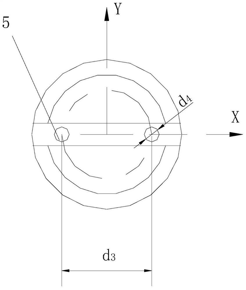 Stepped cutter and inner cooling hole position design method thereof