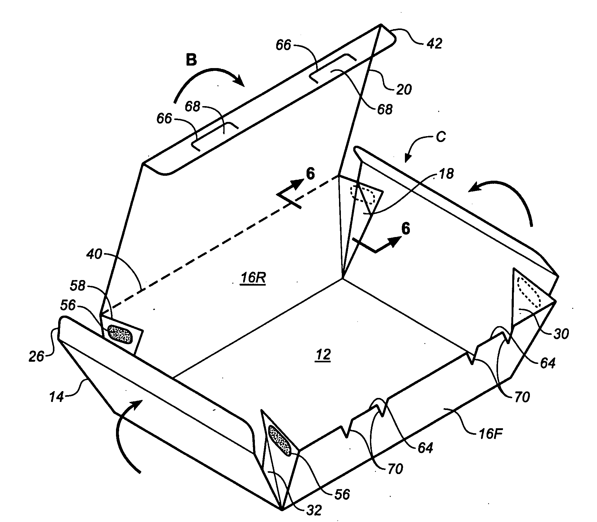 Folded food carton