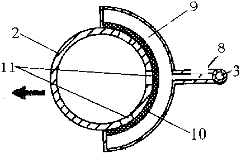 Condenser with liquid separation type spiral tube structure