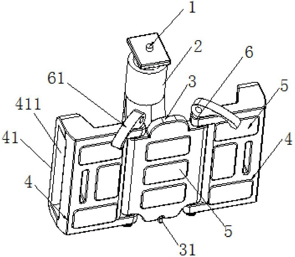 Magnetic absorption type moving bracket