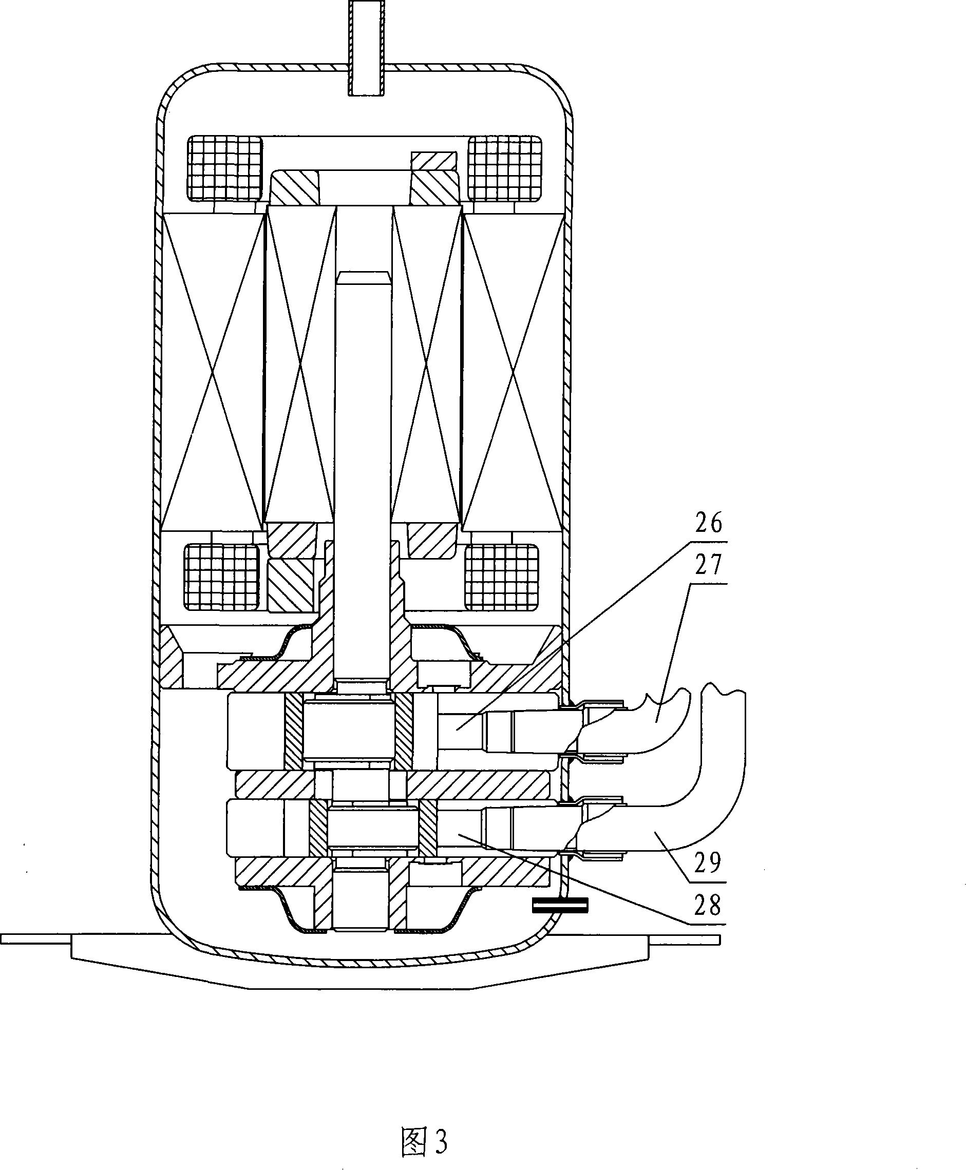 Volume controlled rotary compressor air-breathing device