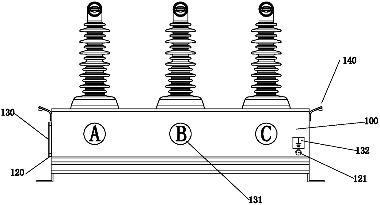 Rapid power supply connection device for 10KV overhead power distribution line