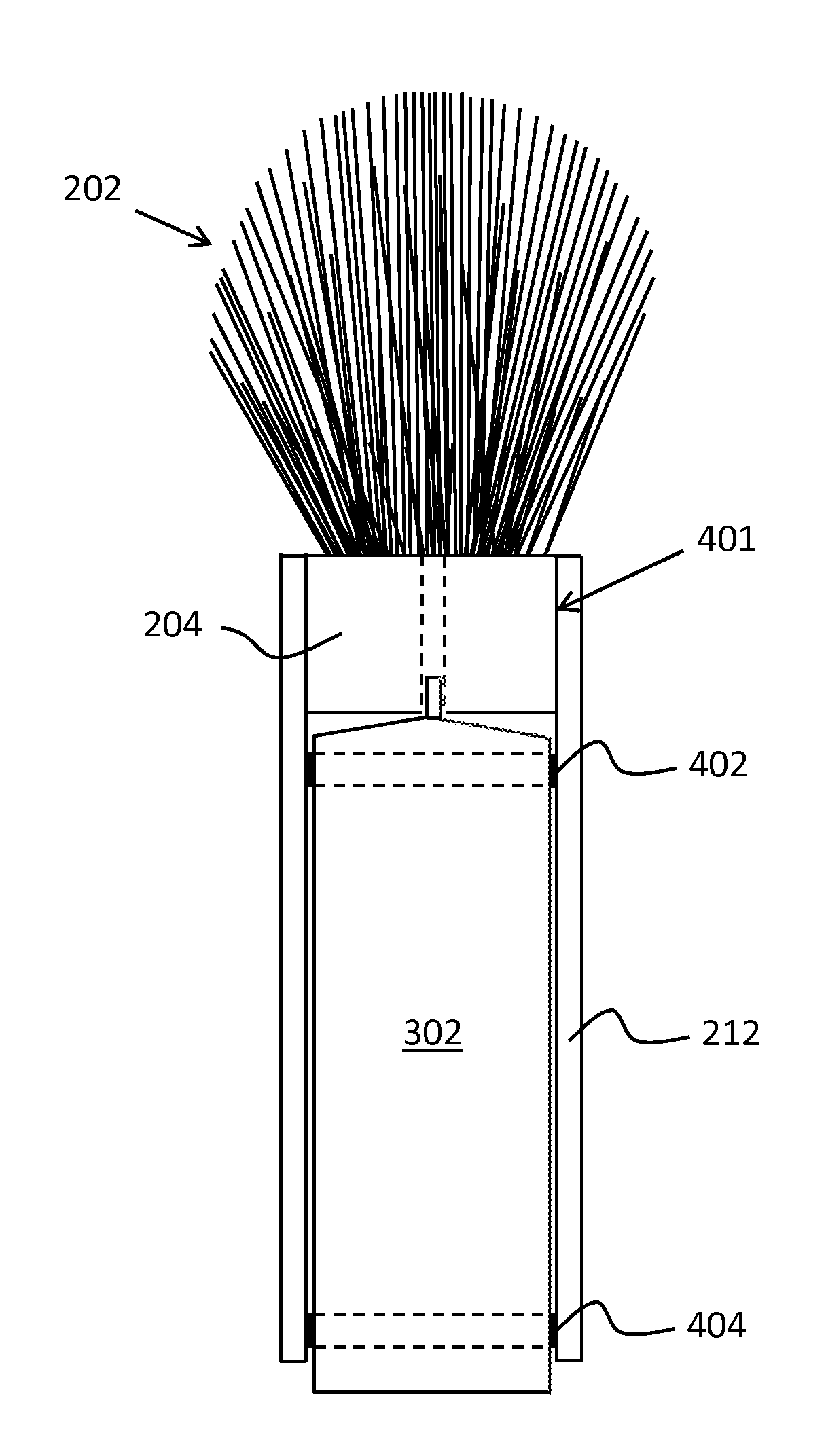 Self-foaming shaving brush