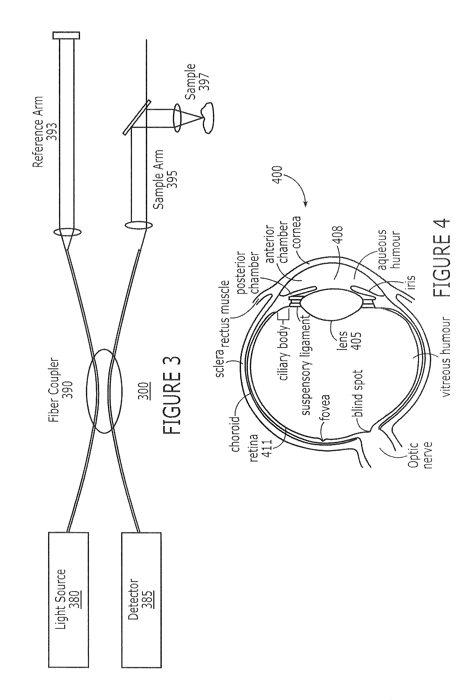 Optical coherence imaging systems having a mechanism for shifting focus and scanning modality and related adapters