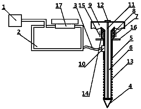 Nutrient solution injection device for roots of trees