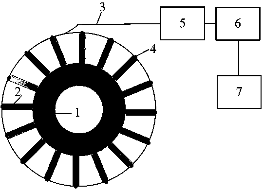 Method and device for detecting distributed contact resistance pressure of tulip contact