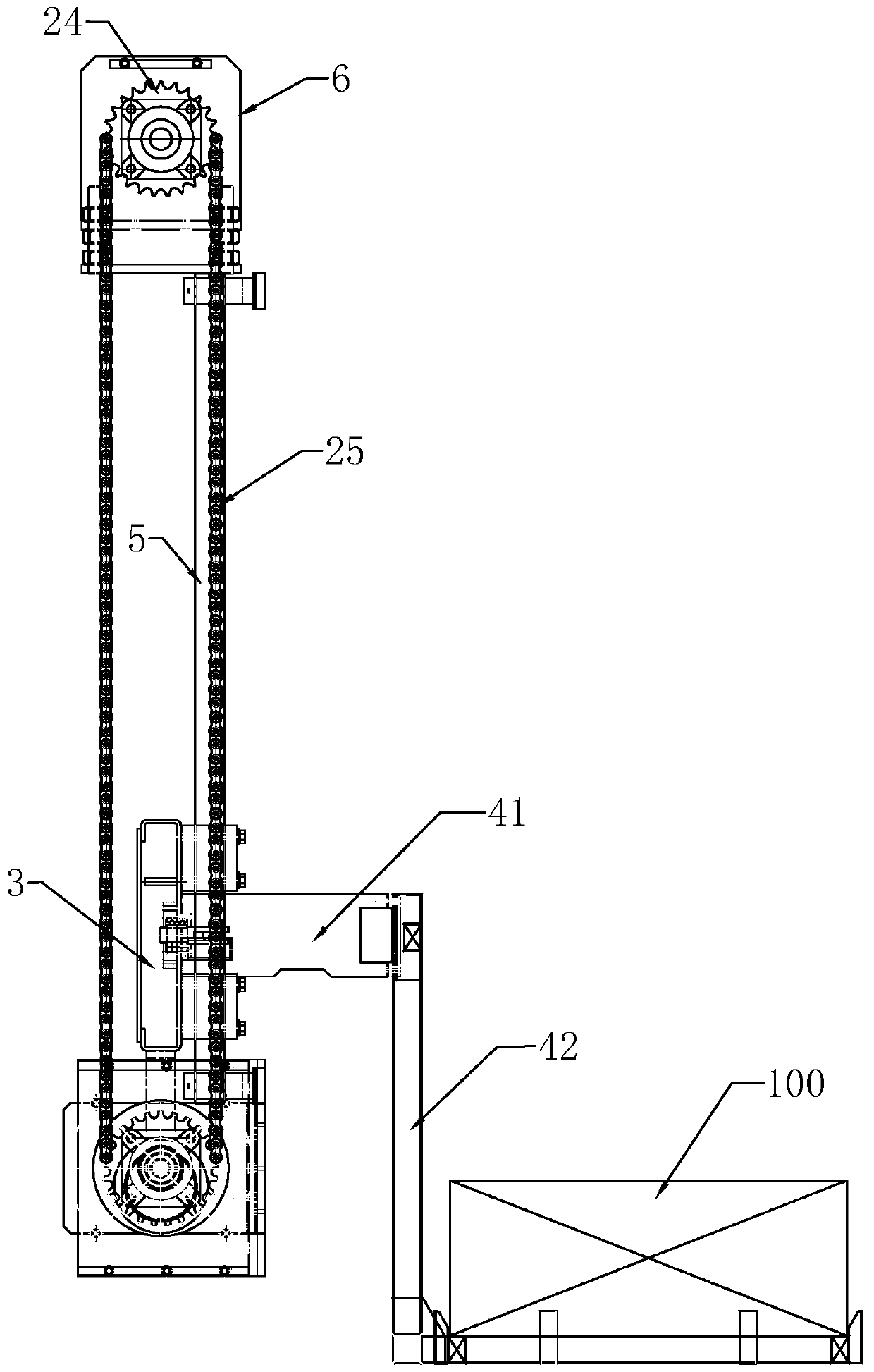 Cleaning basket lifting and swinging integrated device for cleaning machine