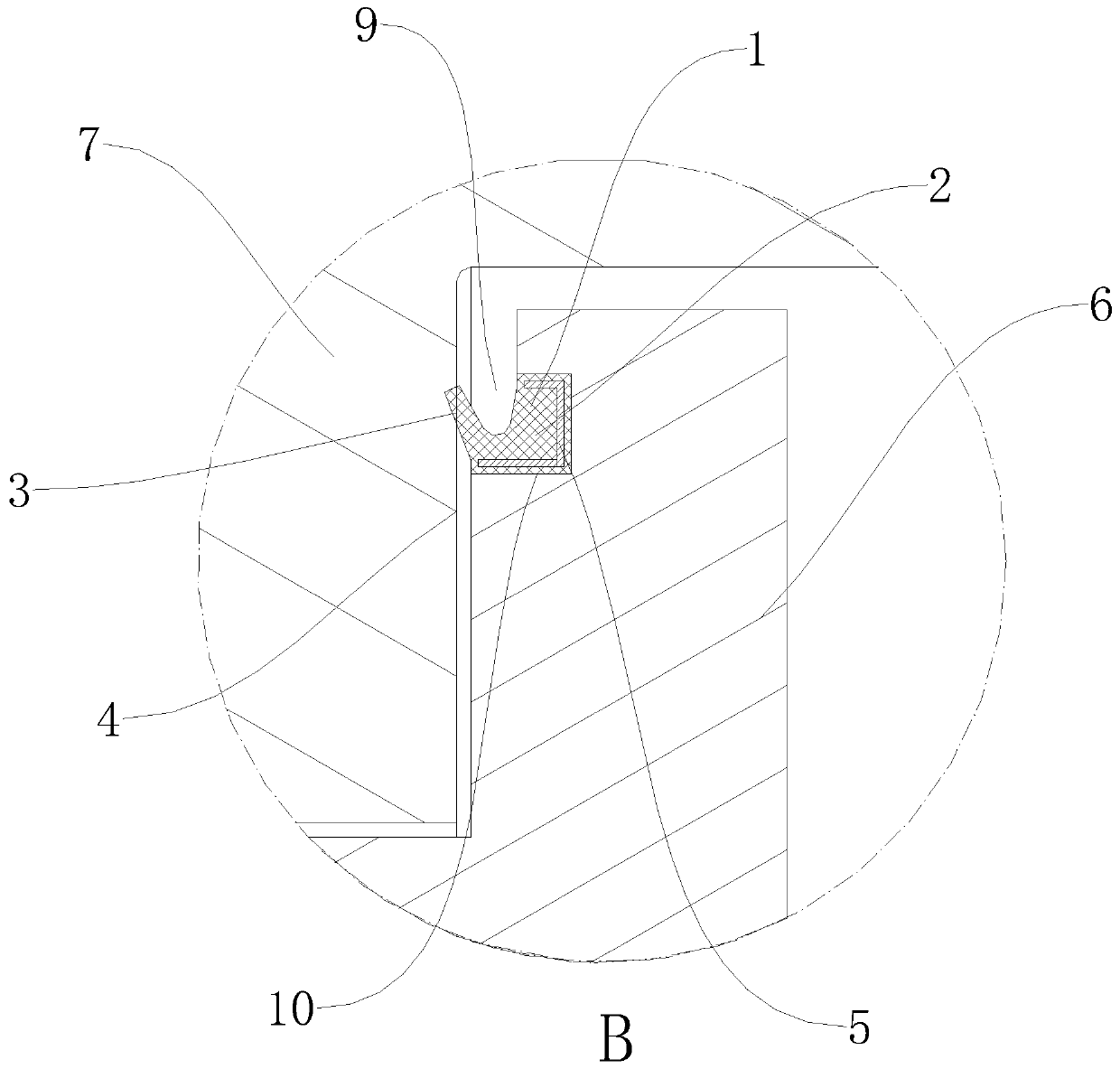 End face sealing structure for motor and stator of hub motor