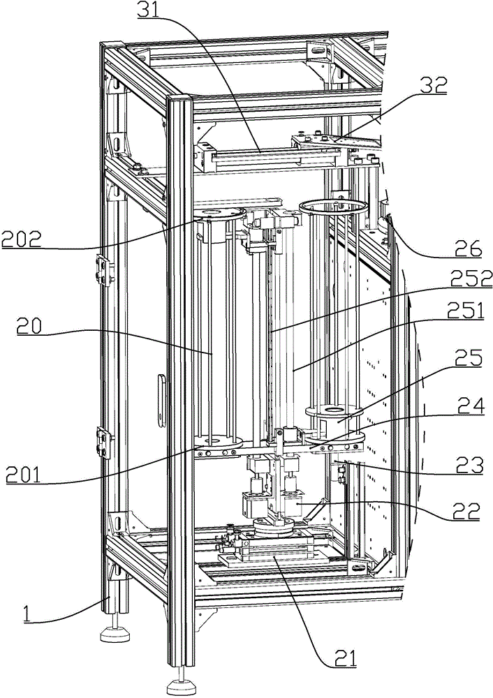 Discharging system of full-automatic mould pressing moulding equipment