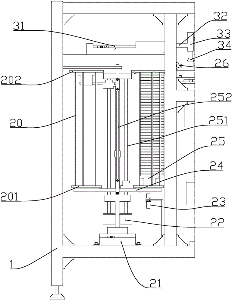 Discharging system of full-automatic mould pressing moulding equipment