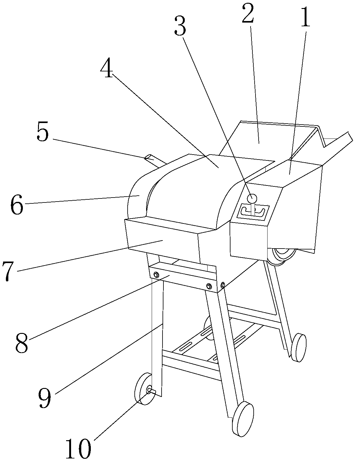 Automatic hay cutter for livestock breeding