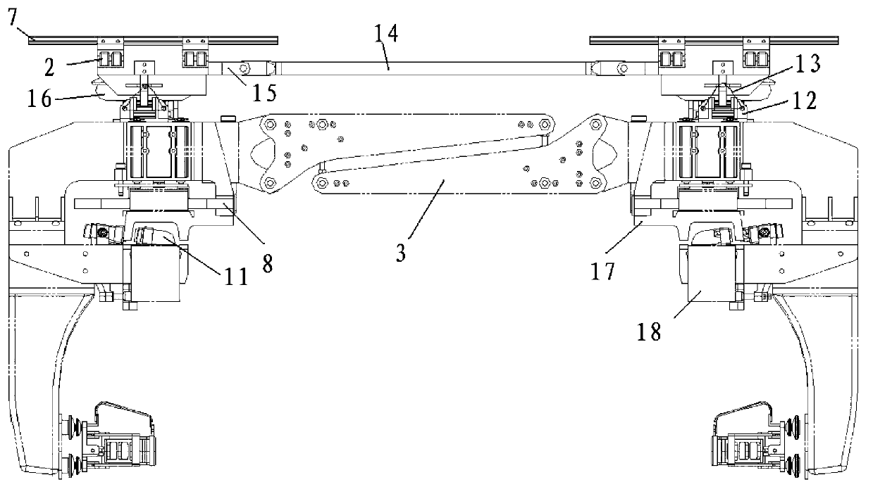 Walking mechanism for middle/low-speed maglev vehicles