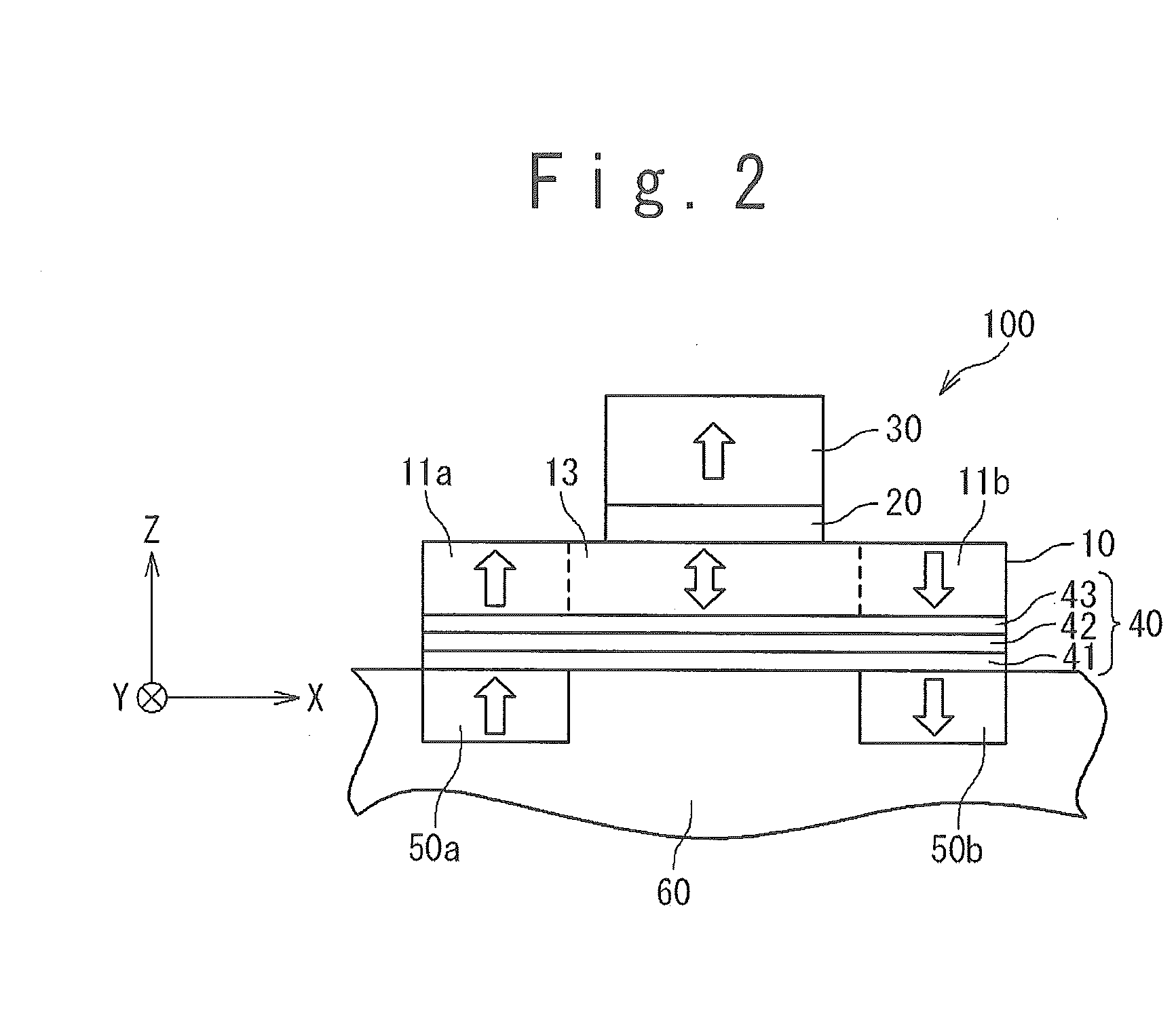 Magnetic memory including memory cells incorporating data recording layer with perpendicular magnetic anisotropy film