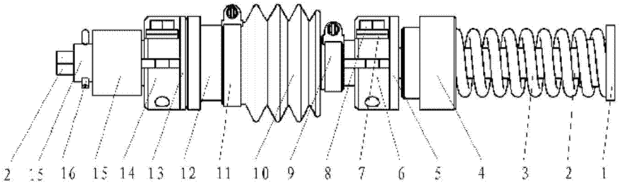 Suspension device for electromagnetic track brake for light rail vehicle