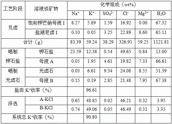 A kind of production process of recovering potassium chloride from saturated potassium mirabilite mother liquor