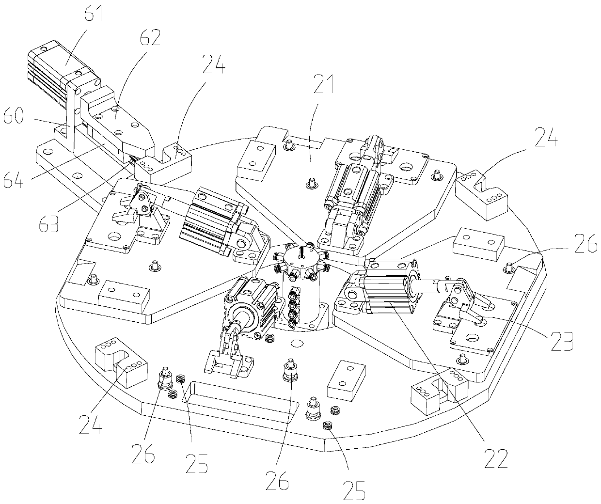 Full-automatic labeling and riveting equipment