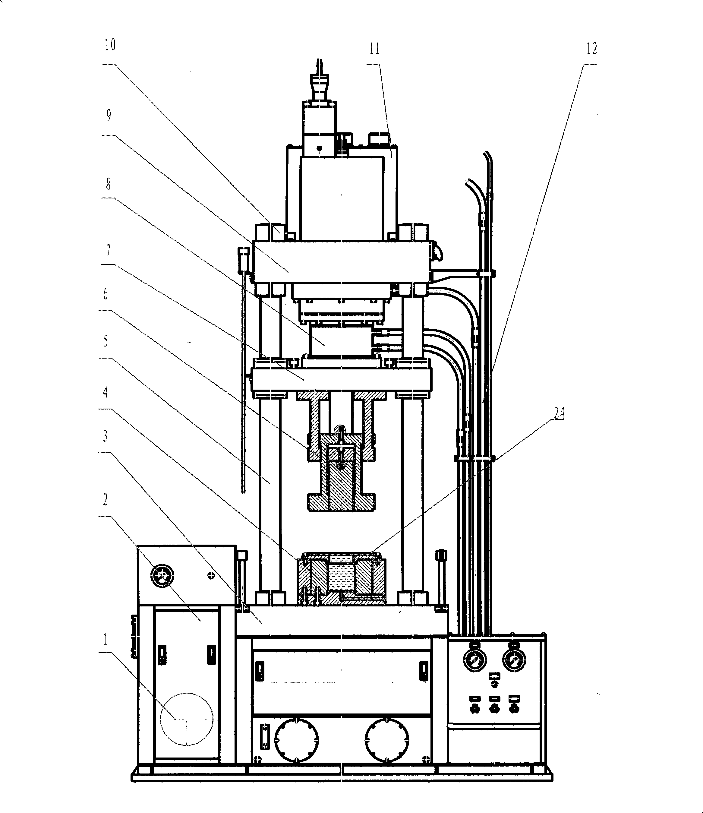 Plate liquid-filling shaping hydraulic machine