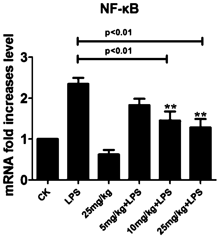 Application of a sesquiterpene compound in the preparation of drugs for inhibiting acute inflammation