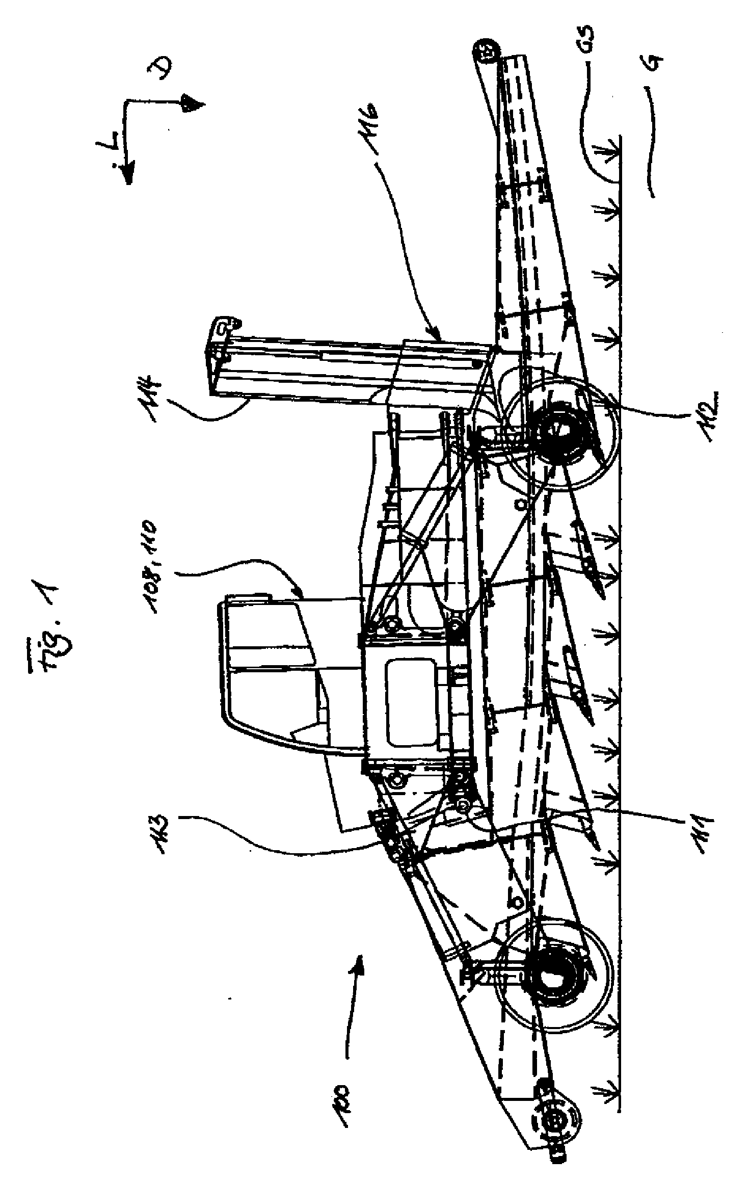 Strand-like material laying device for cutting the ground and inserting strand-like material into the ground