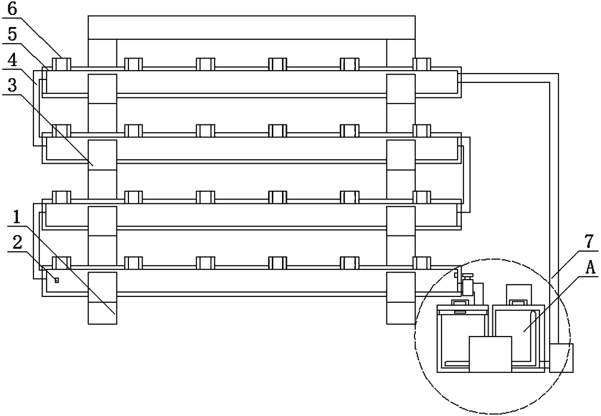 Soilless-culture connection pipe with micro-bubble device