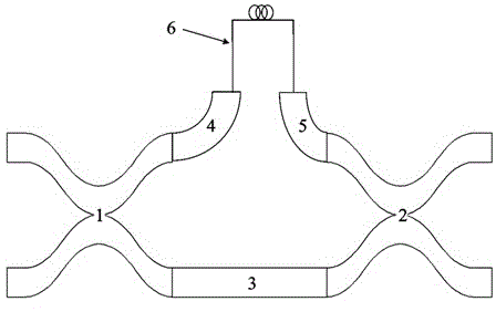 Asymmetrical phase-adjustable Mach-Zehnder interferometer and preparation method thereof