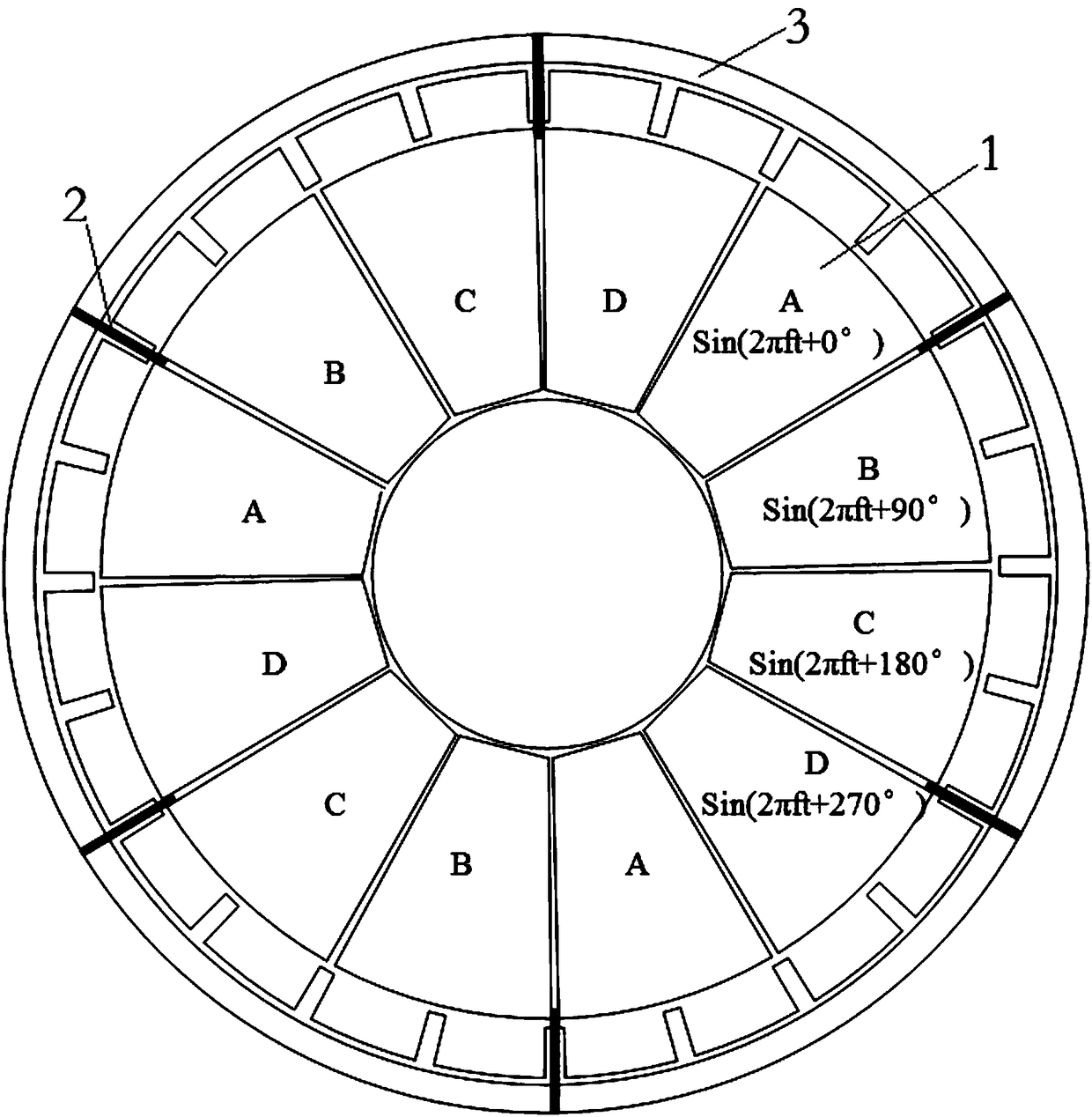 Driving structure of travelling wave micro motor