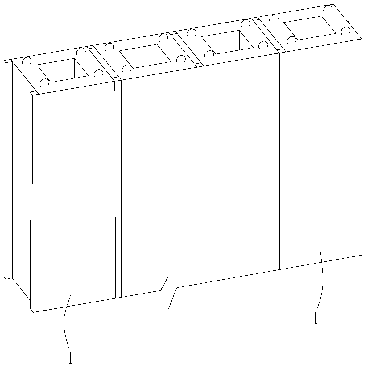 Foundation pit prefabricated fender shock absorption pile and foundation pit retaining wall building method