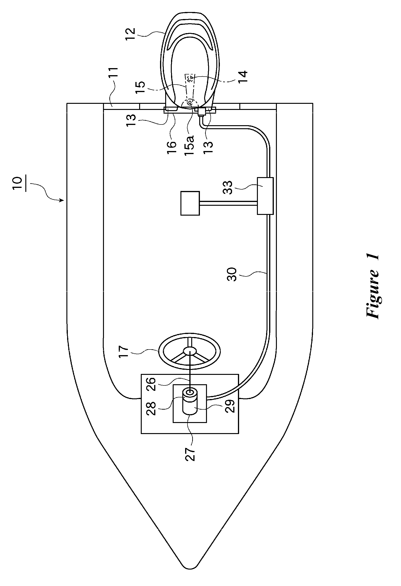 Watercraft steering device and watercraft