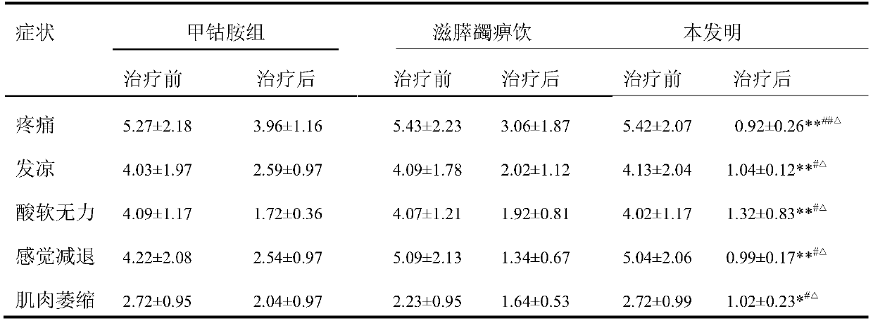 Medicine for treating lower limb painful diabetic peripheral neuropathy