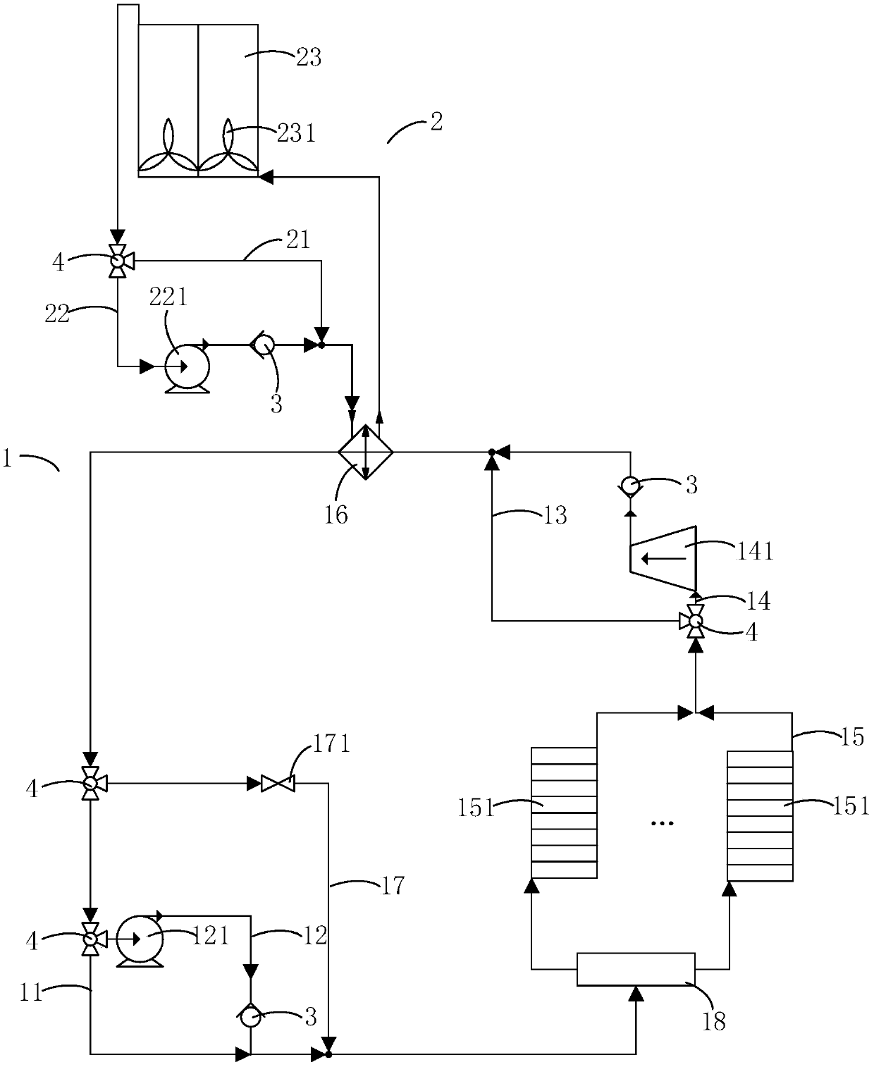 Wind generating unit, cooling system and control method of cooling system