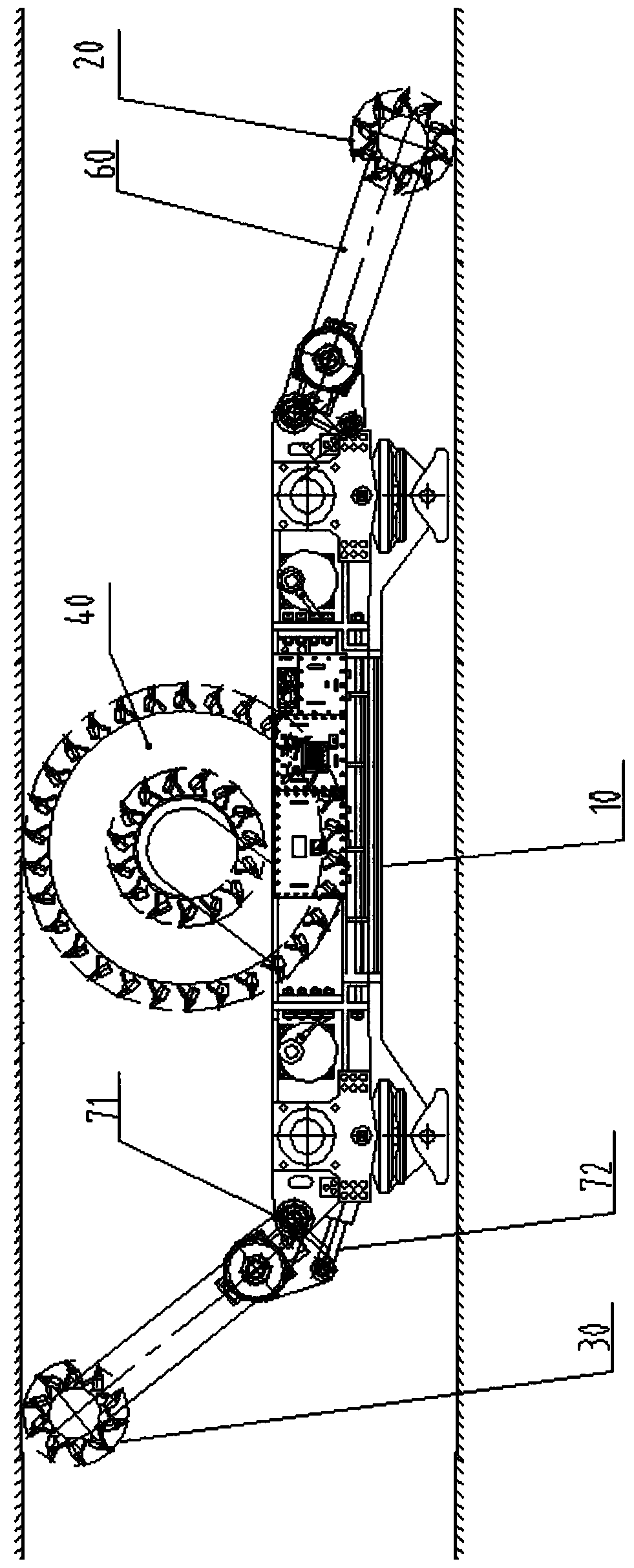 A kind of slot cutting mining lump coal machine